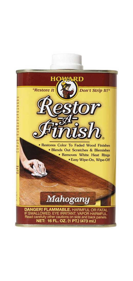 Howard RF5016 Restor-A-Finish Wood Finish, Mahogany, 16 oz.