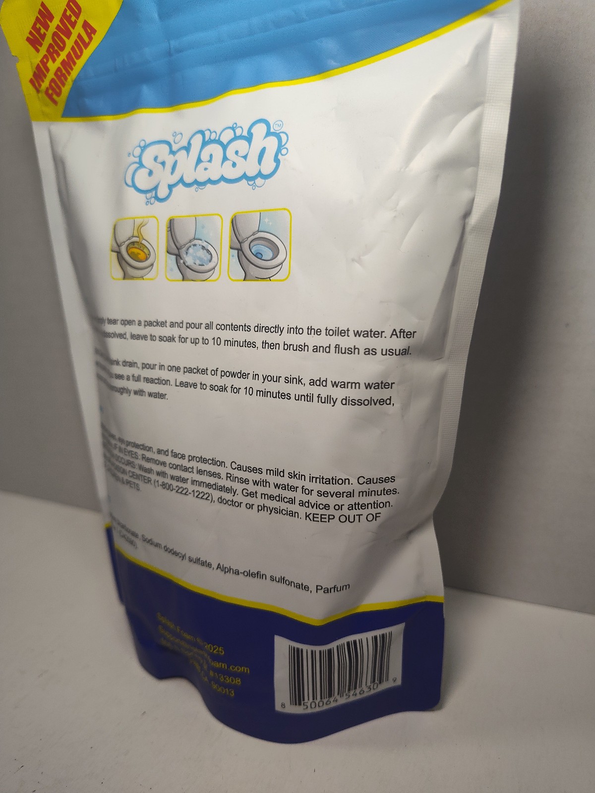 Splash Advanced Cleaning Action Toilet Cleaner Powder 14.11oz 4 Treatments New