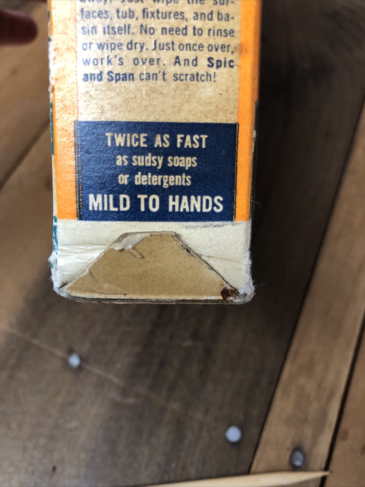Vintage 50s Sealed SPIC and SPAN Box Soap Powder Cleaner Movie Prop Display
