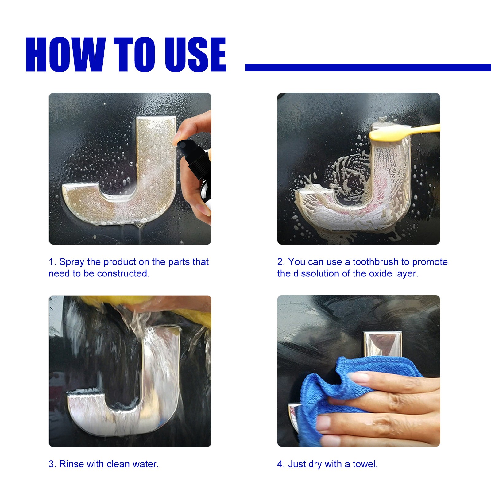 Multipurpose Rust Remover – Metal Door Window Cleaning Screws Bolt Use 🔧
