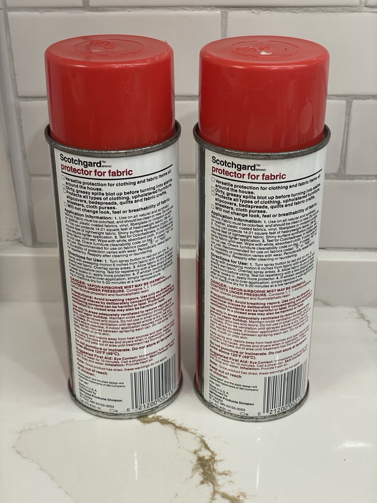 Lot 2 Vtg Scotchgard Protector 3M Repel Spill Stain Fabric Upholstery 14 oz READ