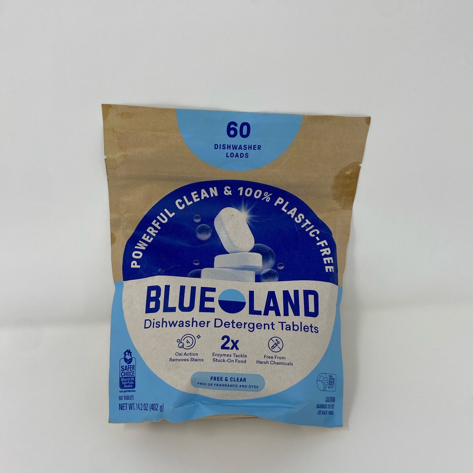 Blueland Dishwasher Tablets Refill Free & Clear 60 Loads (14.2 oz)