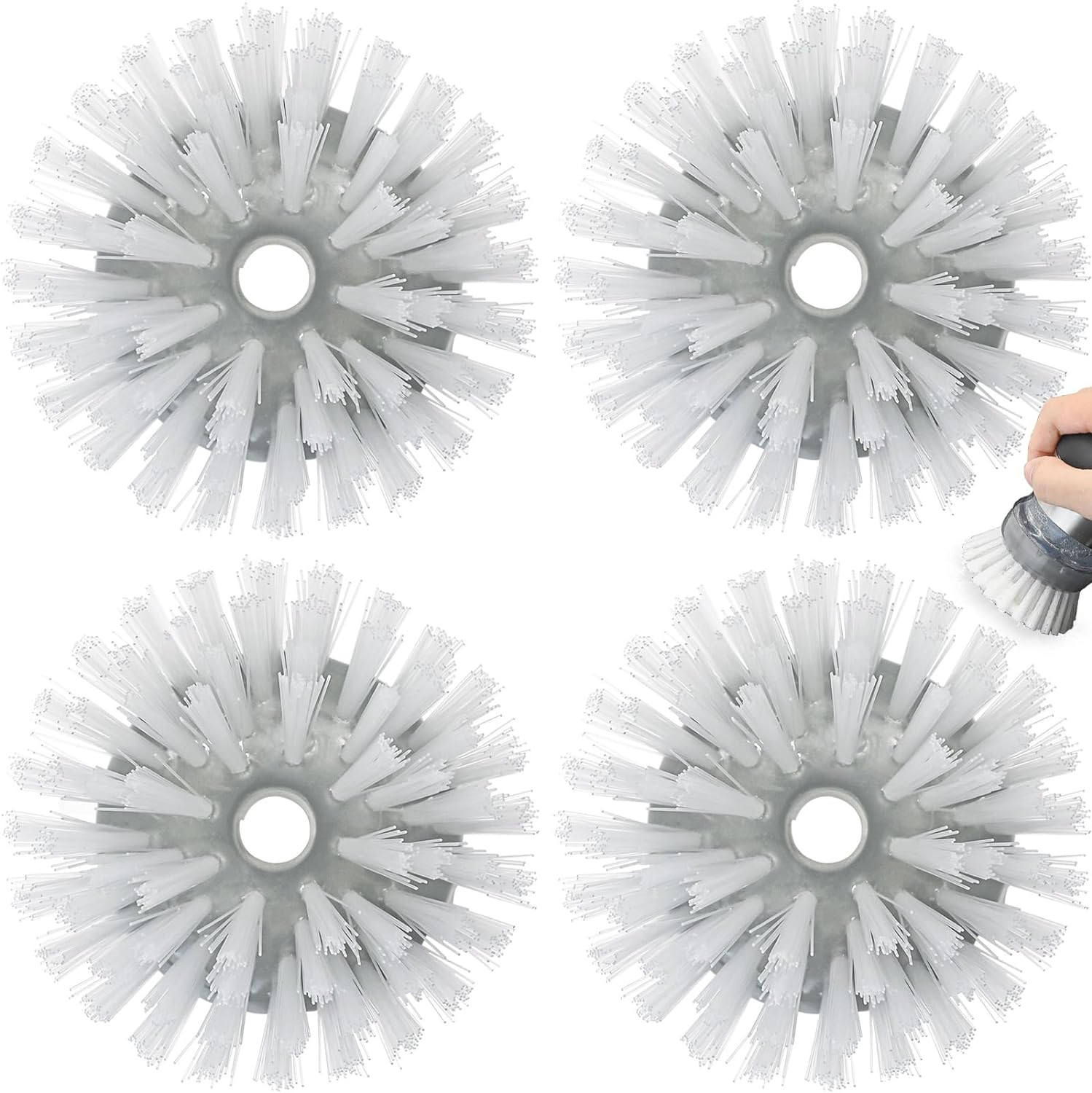 Palm Brush Refills for OXO Steel Soap Dispensing Dish Brush – 4 Pack Cleaning Re
