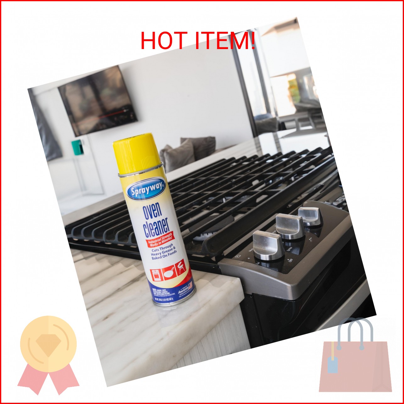 Sprayway Heavy-Duty Oven & Grill Cleaner, Removes Oil & Grease, 20 Oz, 1.25 Poun