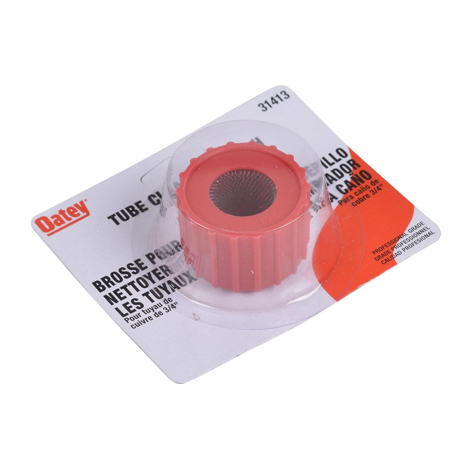 Oatey 31413 Red Hard Bright Tempered Steel Tube Cleaning Brush 3/4 in.