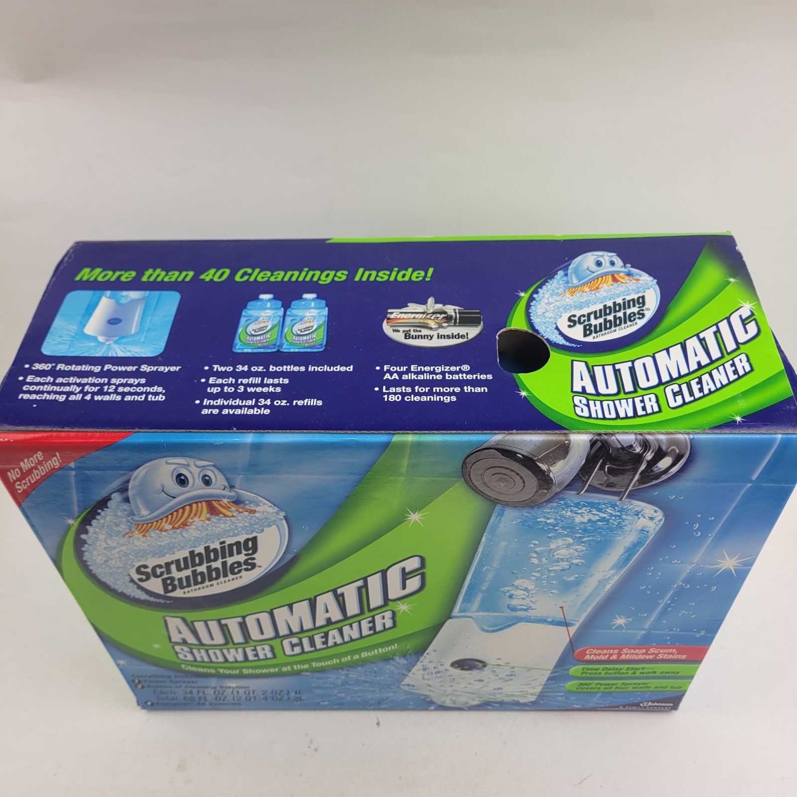 Scrubbing Bubbles Automatic Shower Cleaner Kit With 2 Bottle Solution New Sealed
