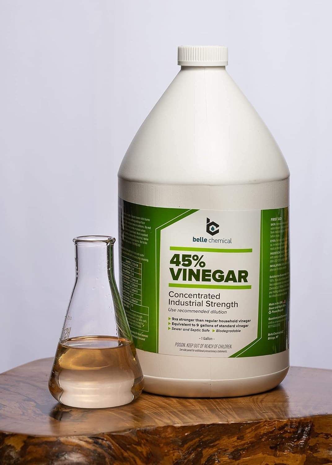 1-Gal 45% Pure Vinegar Concentrated Industrial Grade Biodegradable Made in USA