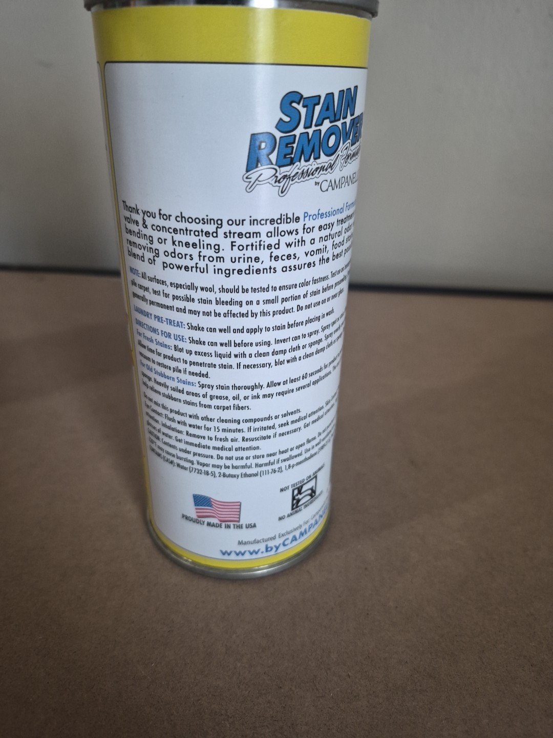 Campanelli Professional Stain Remover Point & Spray 15Oz Blue and white bottle
