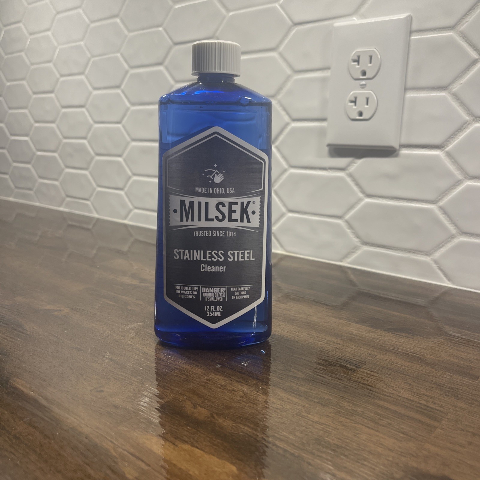 Milsek 12 Oz. Stainless Steel Cleaner Metal surfaces-Brass Copper Chrome fixture