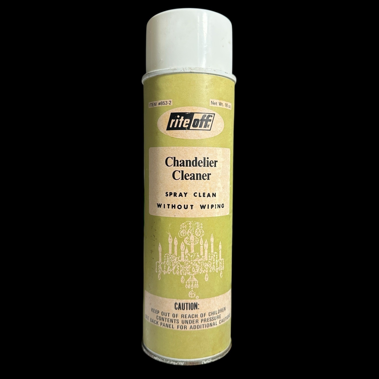 Rite Off Chandelier Cleaner Spray Can Item 8532 Net Wt 18 Oz Vintage