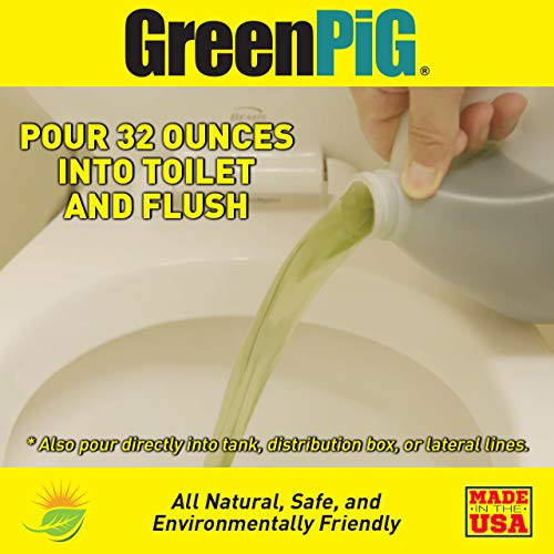 GREEN PIG Septic Tank Treatment Emergency Formula Quickly Breaks Down Clogged or