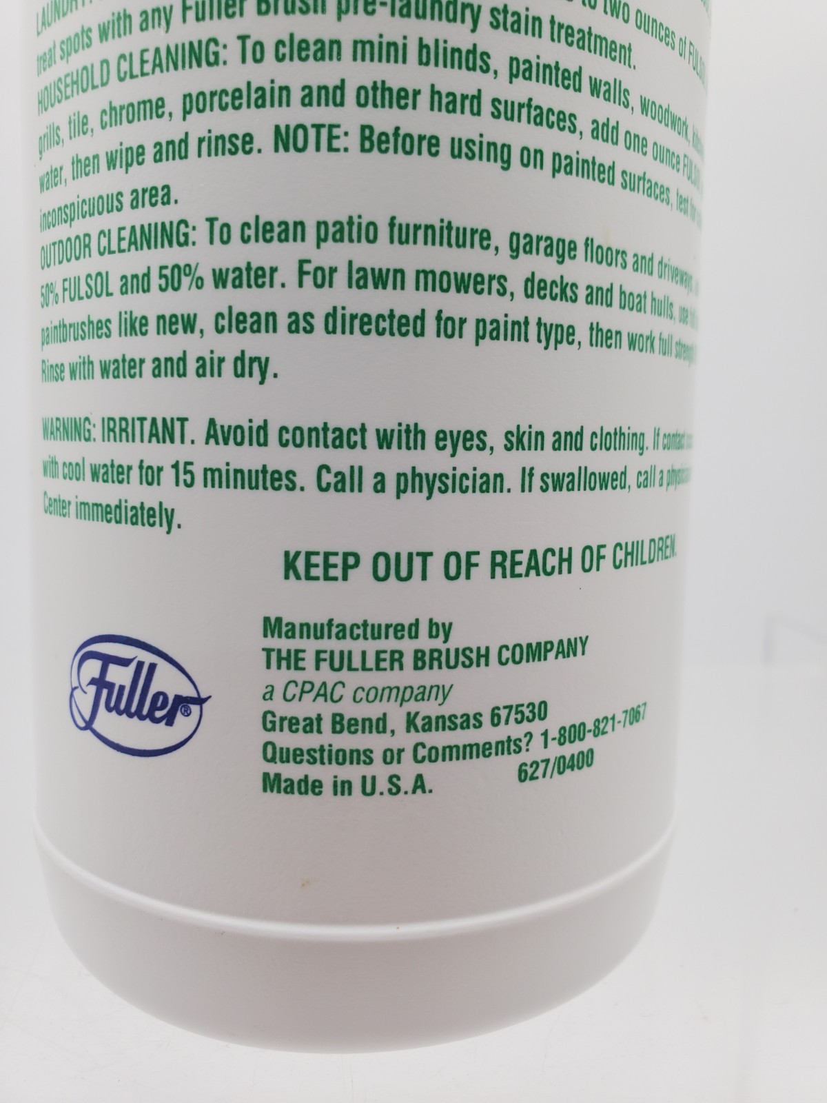 HTF Fuller Fulsol All Purpose Degreaser 32 oz Dissolves Grease Grime