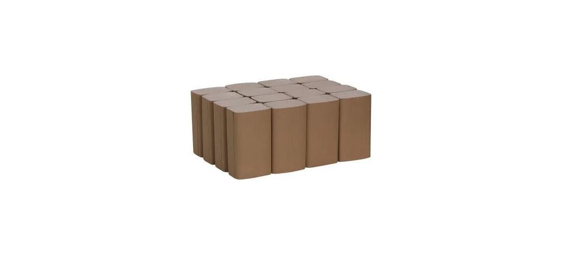 Brown S-Fold Recycled 3rd Party Paper Towel – pack of 16