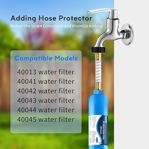 Inline Water Filter, NSF 42/372 Certified, Reduce Chlorine, Odor, Taste, Rust an