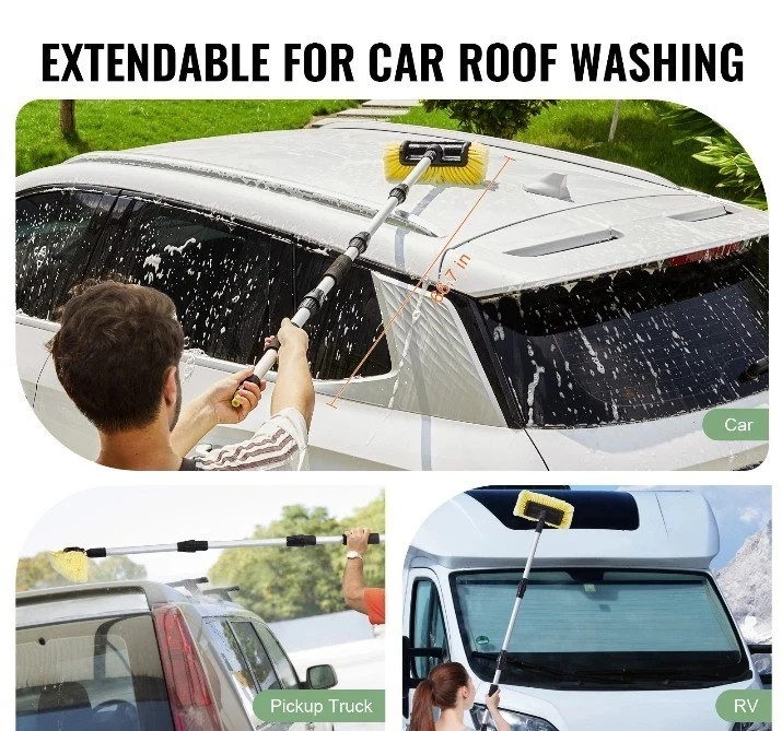 soft bristle car wash brush head- gentle auto cleaning tool