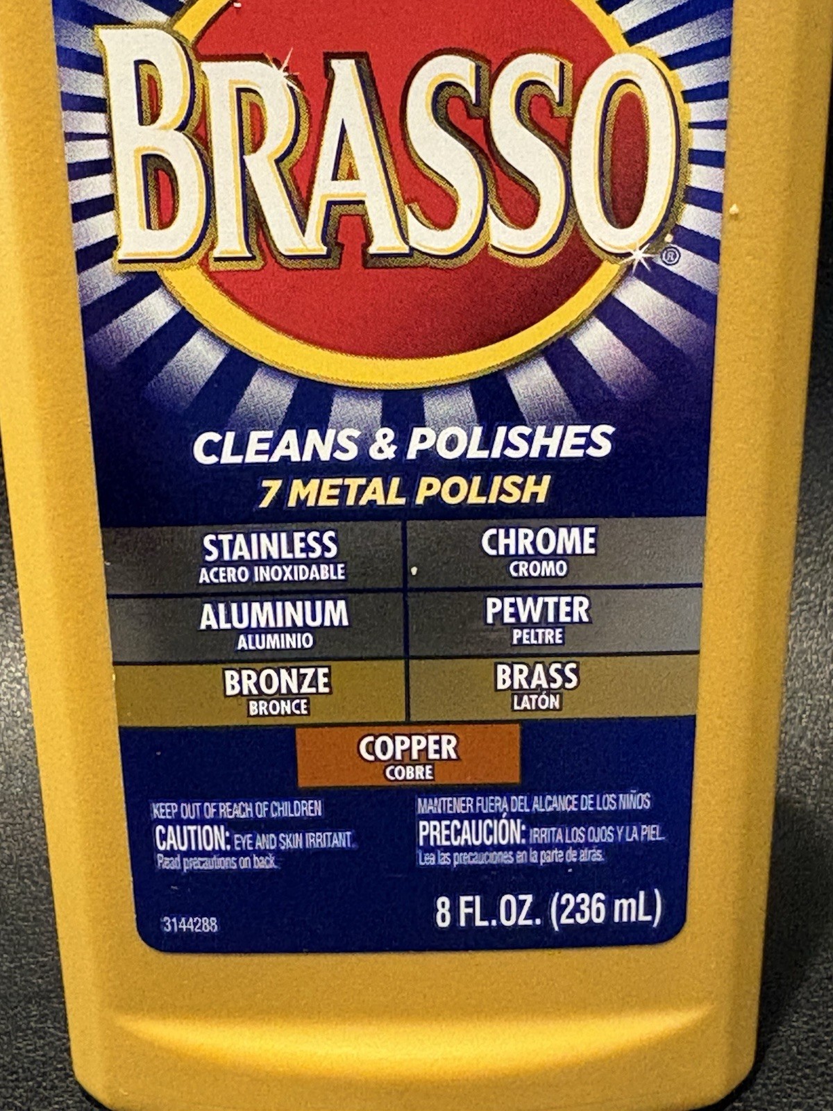 Brasso Multi-Purpose Metal Polish 8 oz – Shine Brass, Copper, Chrome, Stainless