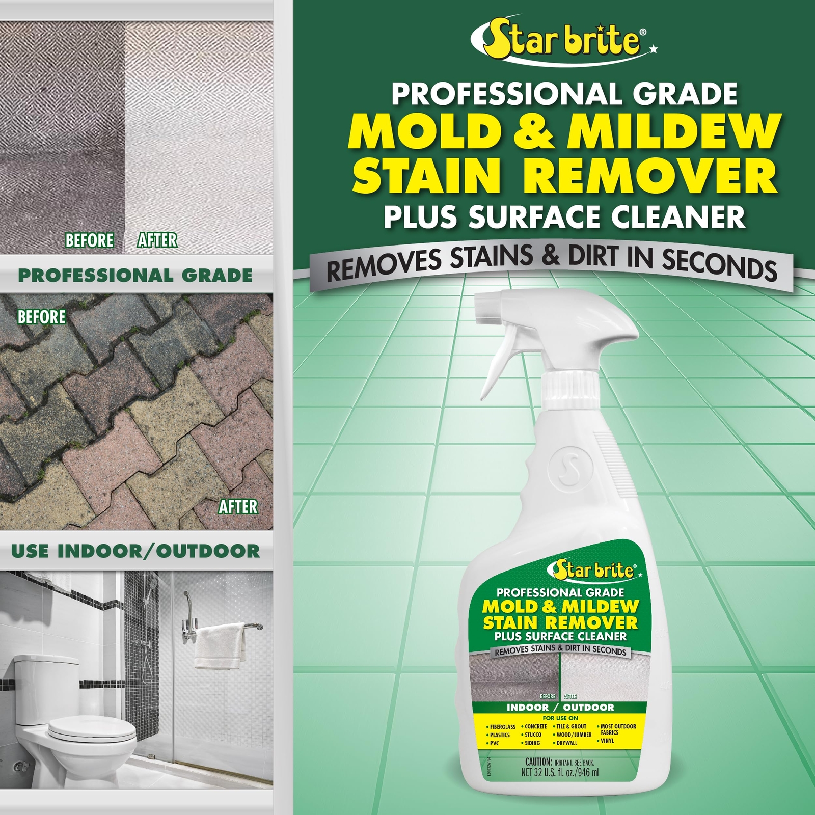 Star brite Professional Grade Mold Mildew Stain Remover 32 Fl Oz Cleaner