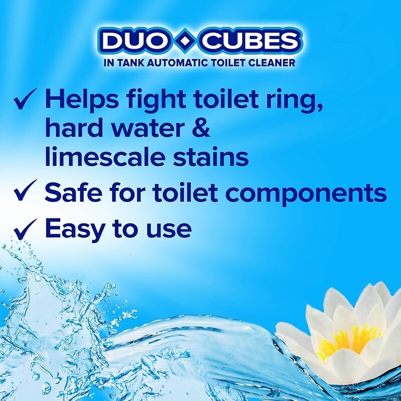 Toilet Cleaner Duo-Cubes Sapphire Waters 4 Count Fights Stains Hard Water New