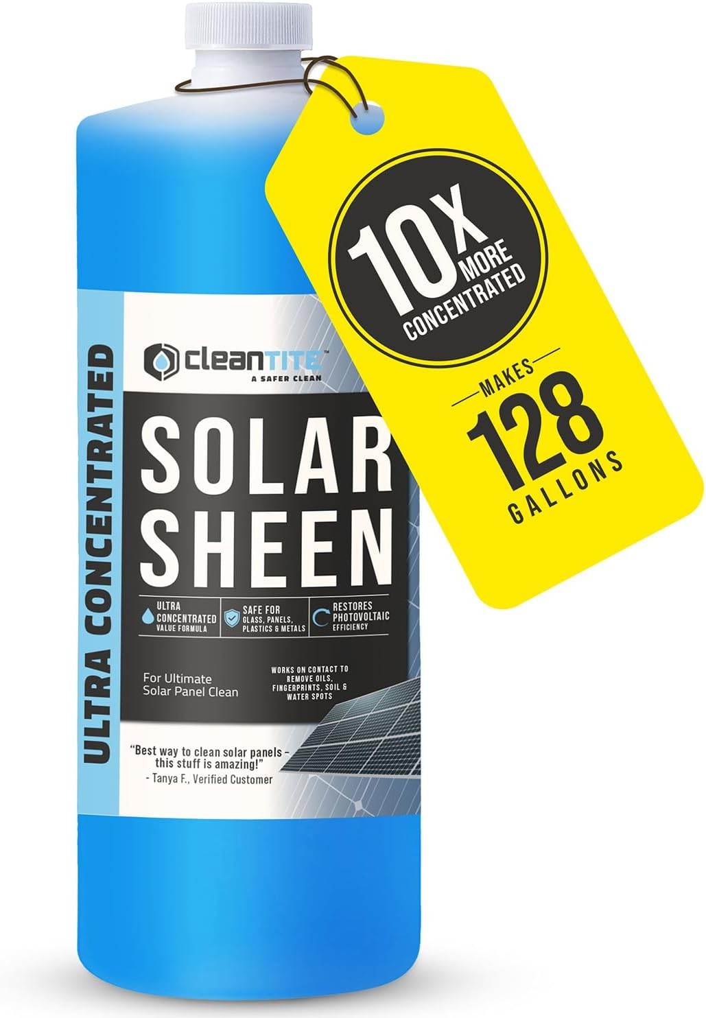 Solar Panel Cleaner 32 Oz Makes 128 G Super Concentrated Cleaning Solution Glass