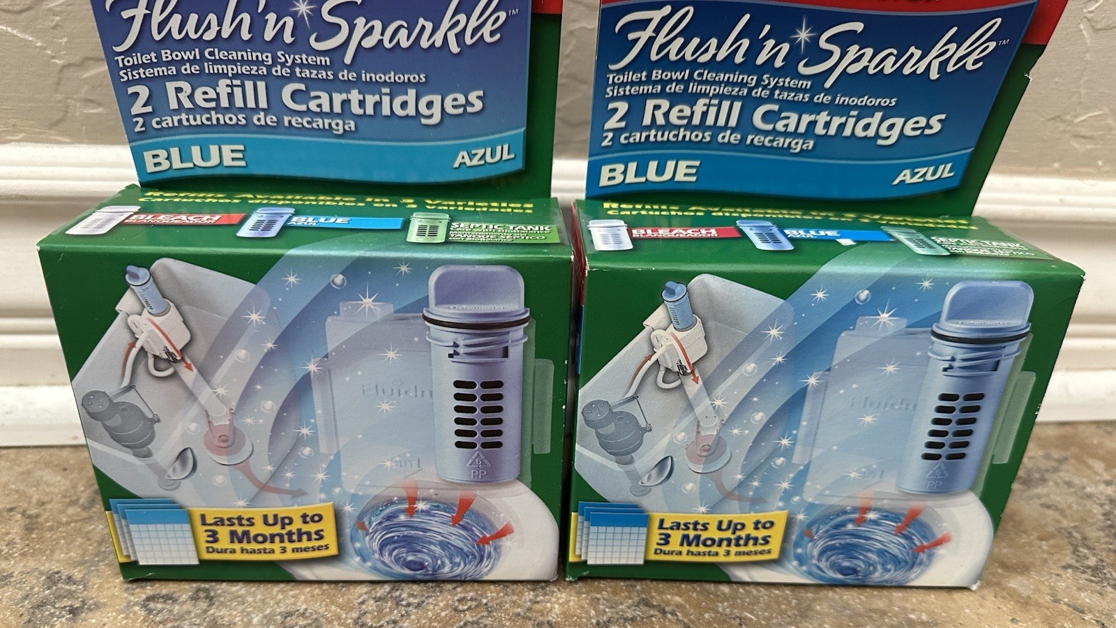 Fluidmaster 8102 Flush’n Sparkle Self-Cleaning Toilet Bowl System Refills, 2 Lot