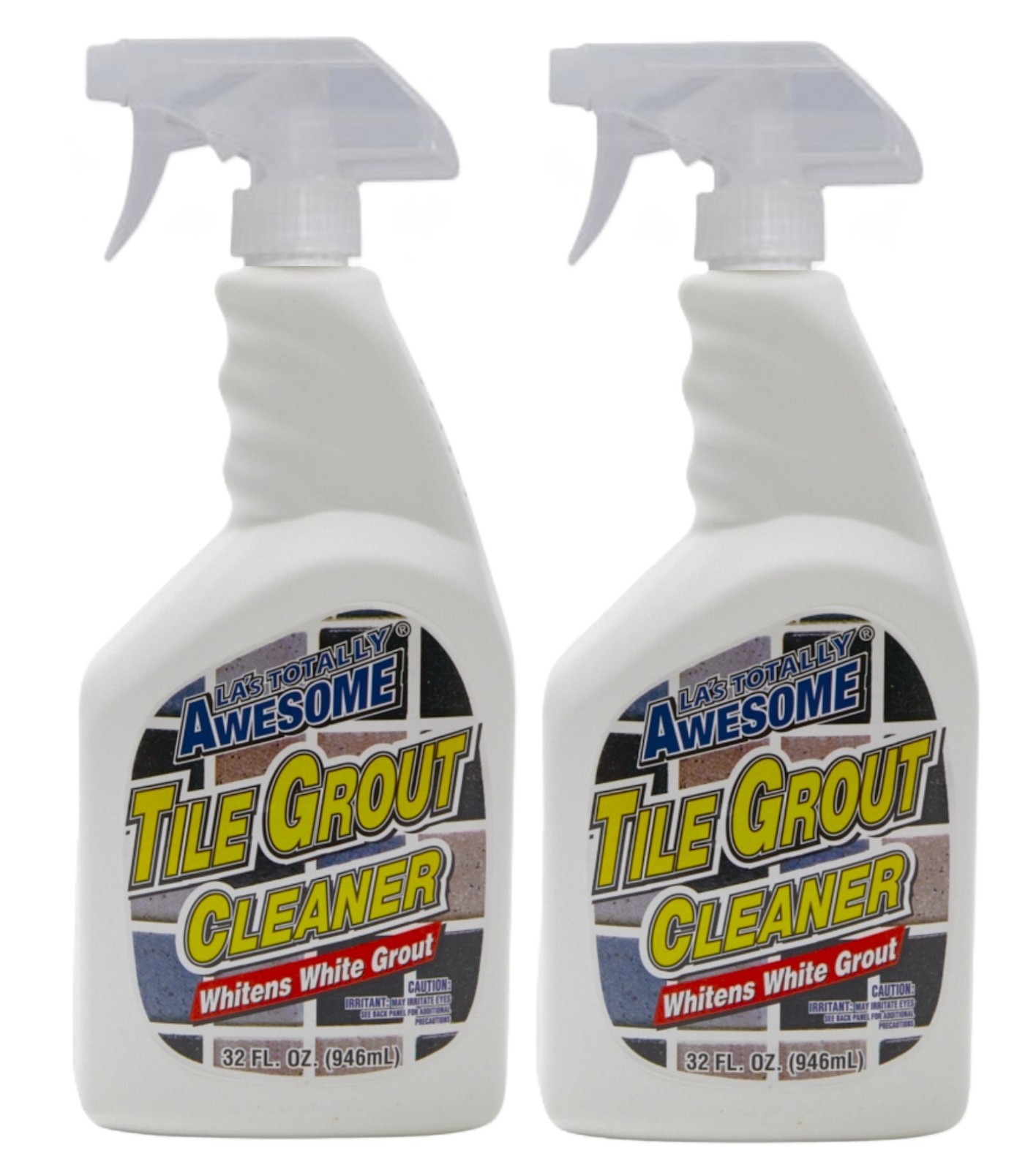 2 PACK- LA’s Totally Awesome Tile Grout Cleaner, Whitens White Grout! (32 Fl Oz)