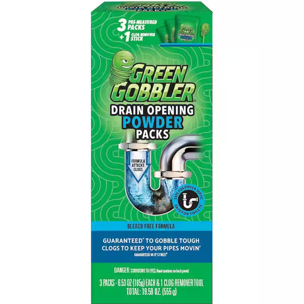 Green Gobbler 8.25 oz. Drain and Toilet Clog Opening Packs (3-Count)