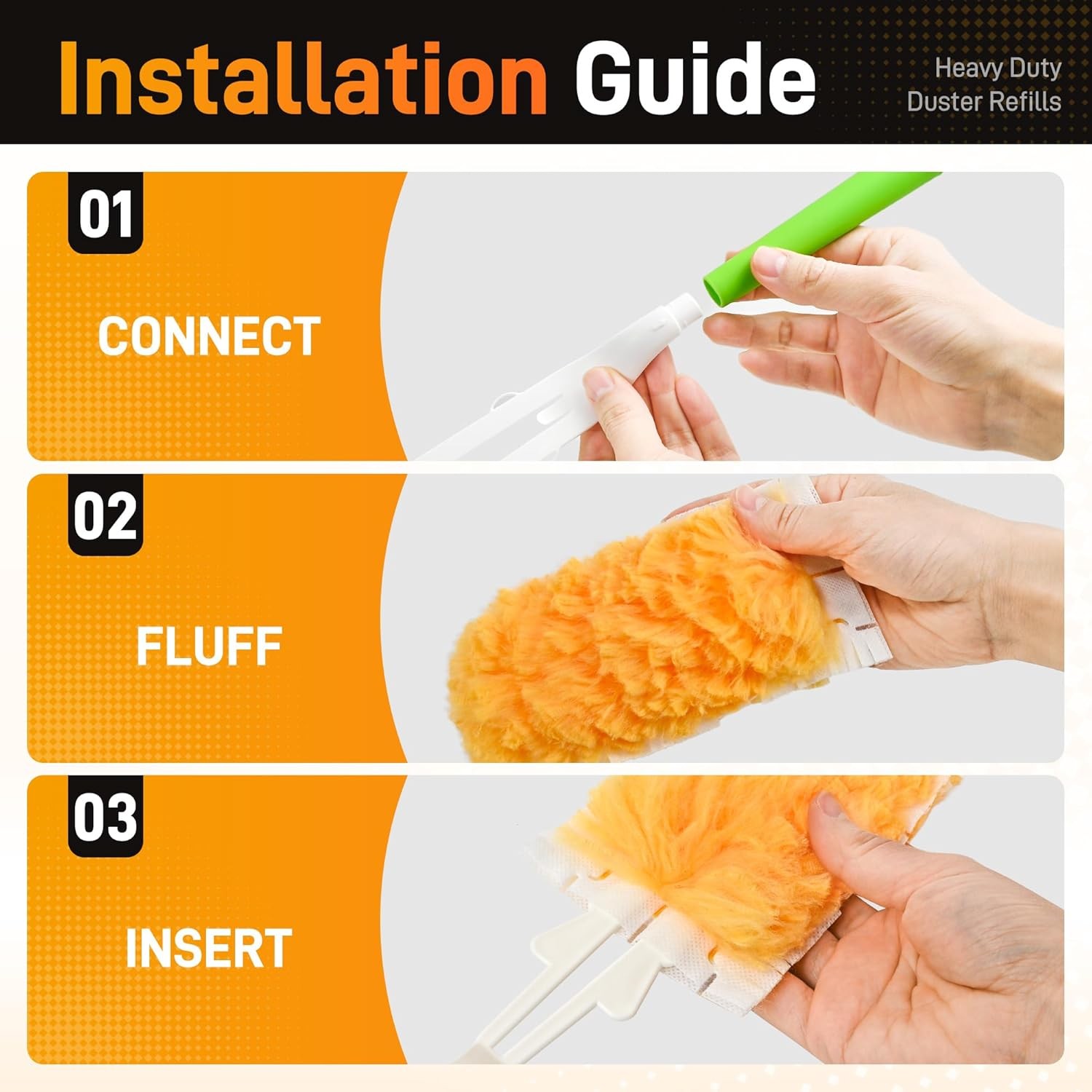 30 Swiffer Compatible Duster Refills with Handle & Extension 360 Dust Cleaner
