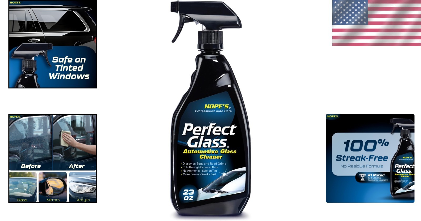 Perfect Glass Automotive Cleaner – Streak-Free, Ammonia-Free, 23 Fl Oz Spray