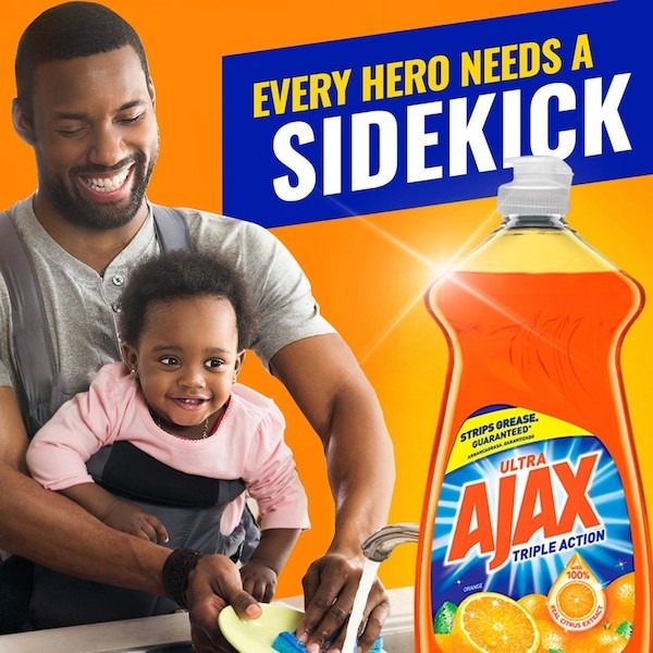 Ajax 144678 Dish Soap, Bottle, 28 Oz, Orange, Liquid, Pk9