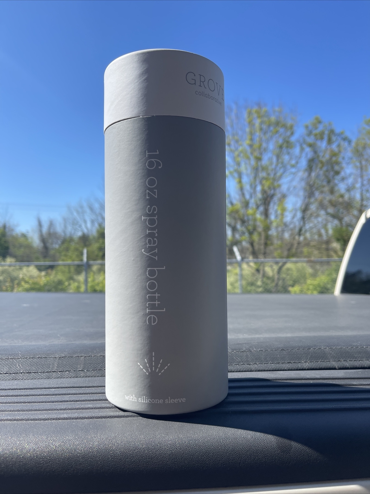Grove Collaborative 16 oz spray bottle gray silicone sleeve