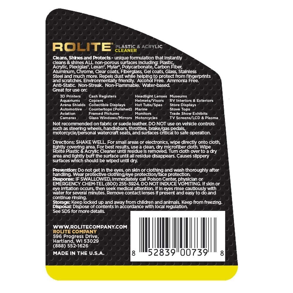 Plastic & Acrylic Cleaner, 4 fl. oz., High Shine Protectant & Polish for Nonp…