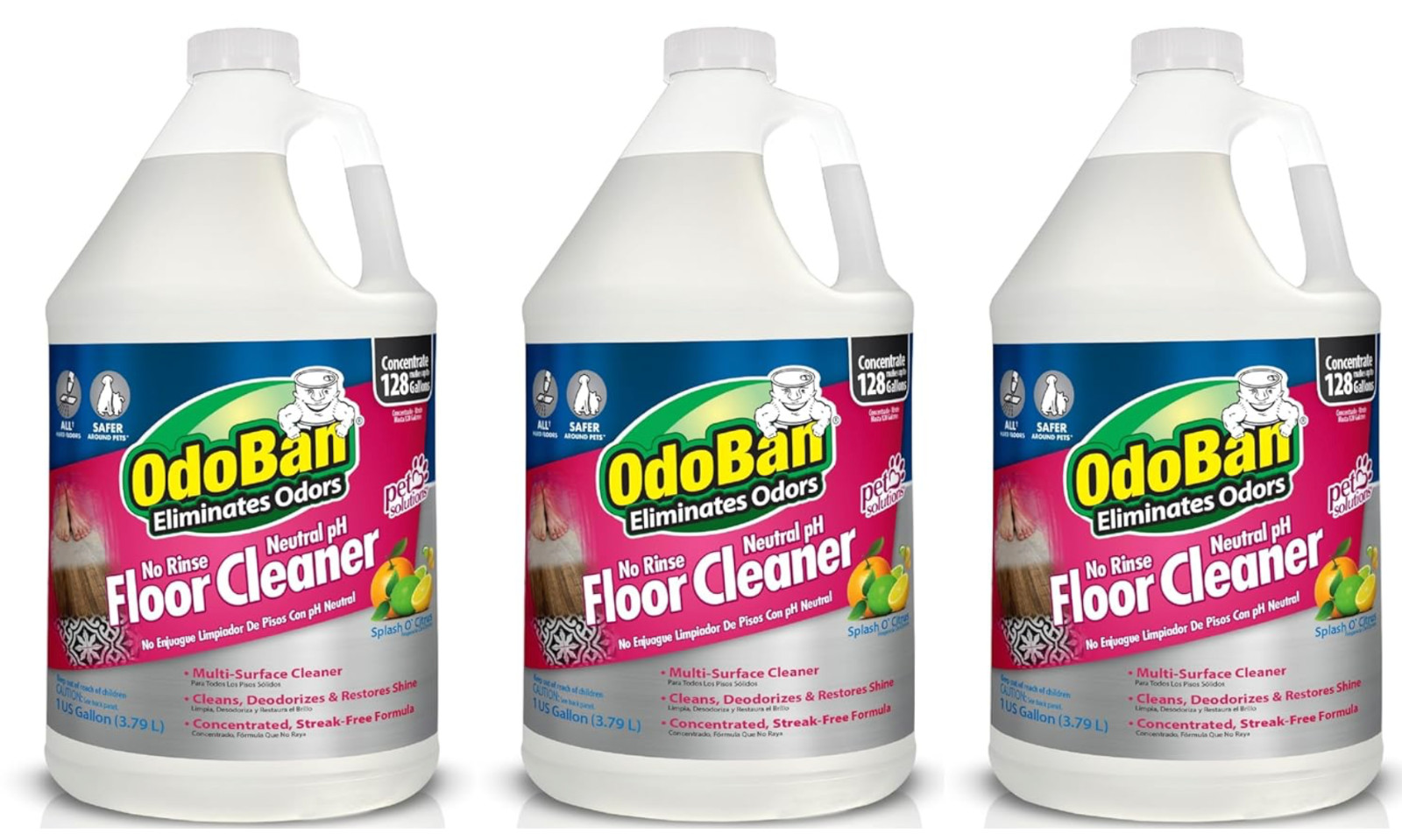 OdoBan Pet Solutions No Rinse Neutral pH Floor Cleaner 1 Gallon