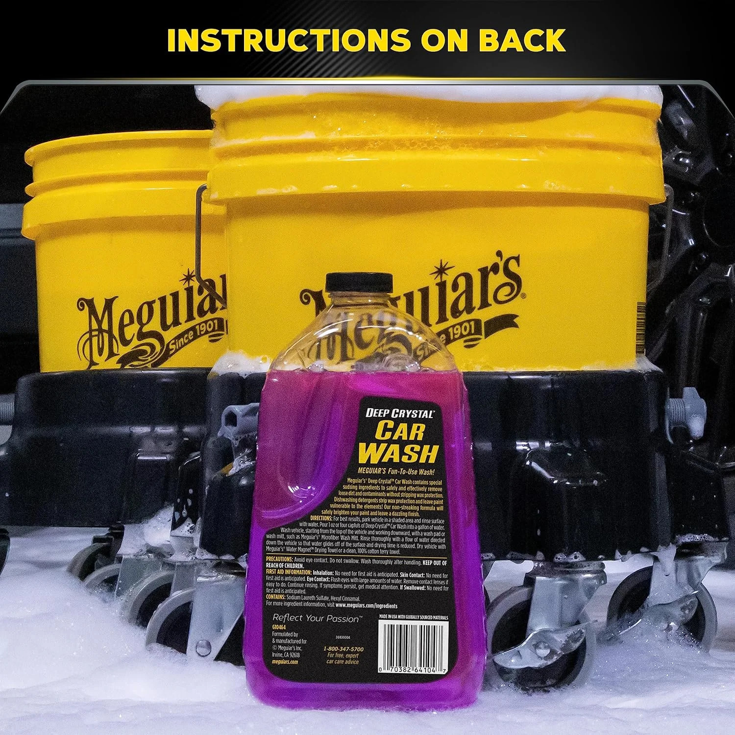 Meguiar’s Deep Crystal Car Wash – Car Wash Shampoo that Cleans Paint, 64 oz.
