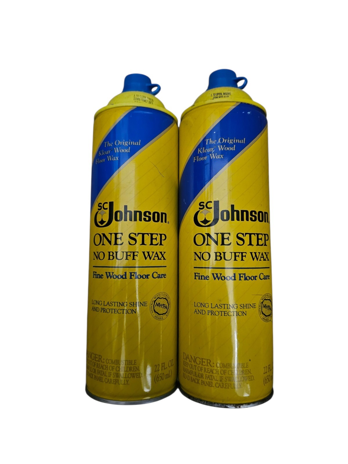 SC Johnson One Step No Buff Wax Fine Wood Floor Care 22 FlOz Lot X 2 Read