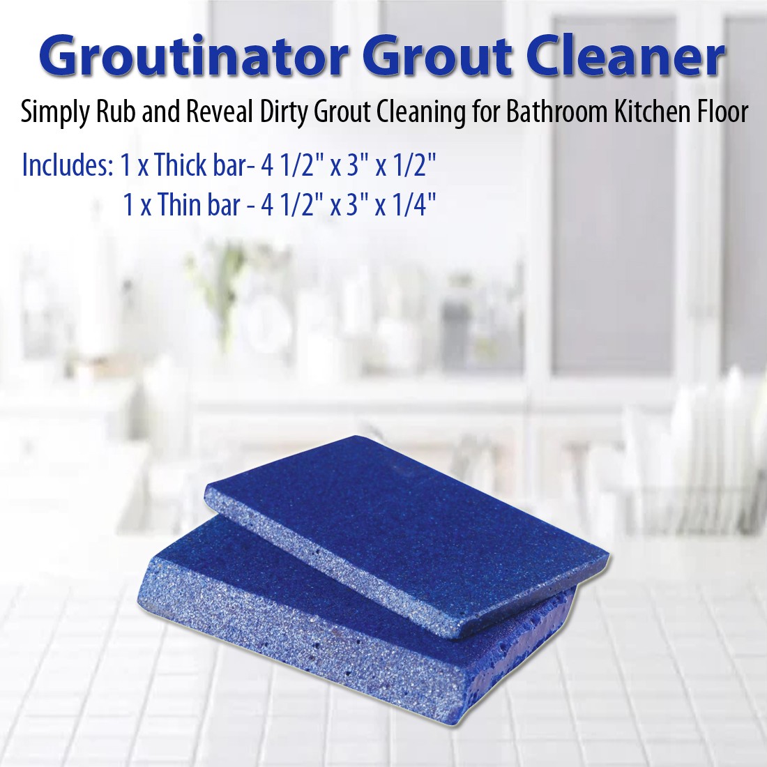 Groutinator Grout Cleaner – Simply Rub And Reveal Clean