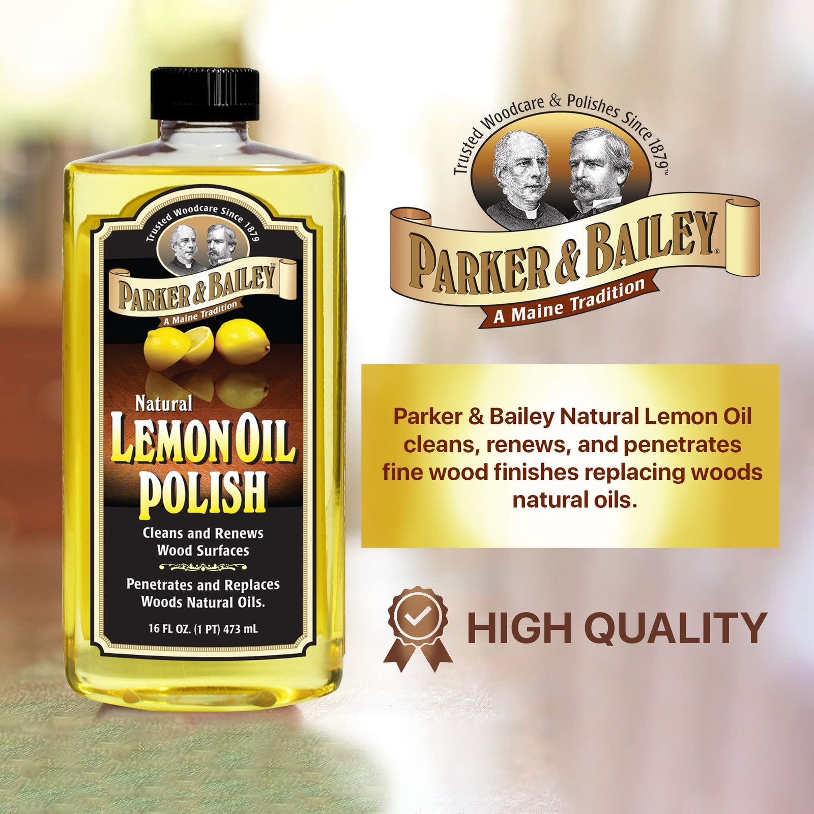 Lemon Oil Furniture Polish Wood Cleaner Restorer 16 oz Shiny Finish