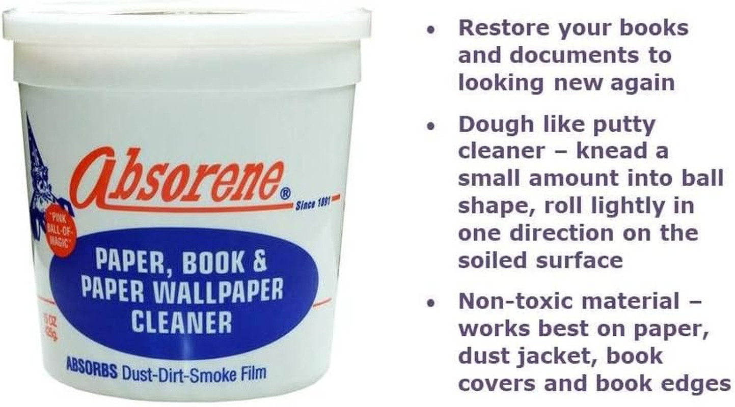 Book Cleaner and Dirt Eraser (Bundle- 2 Items) for Cleaning Dirt and Dust Off Bo