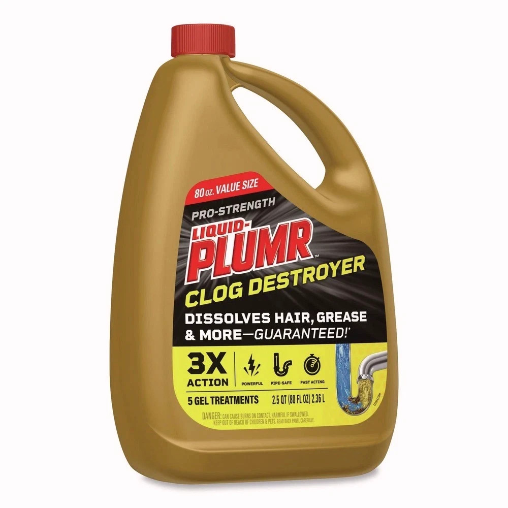 Liquid Plumr 00228EA 80 oz. Gel Pro-Strength Full Clog Destroyer New