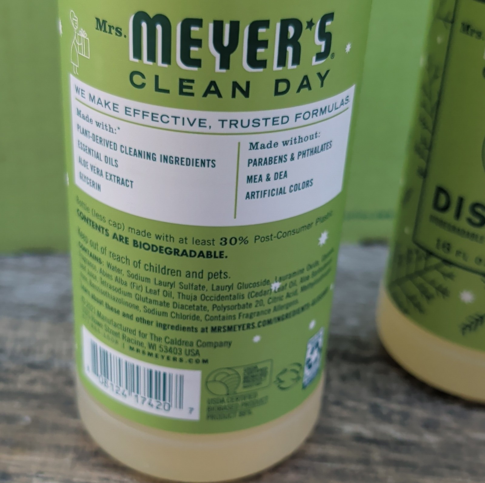 Mrs. Meyer’s Clean Day Dish Soap Iowa Pine Scent 16 fl oz 2 Pack Biodegradable