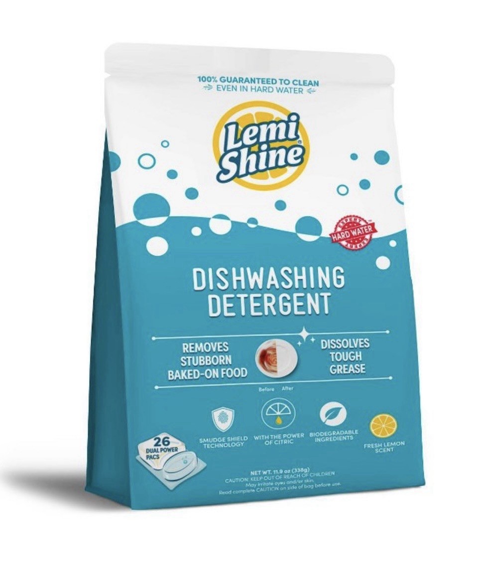 Lemi Shine Hard Water Dishwasher Detergent – 26 Dual Power Pacs – Combo Ship