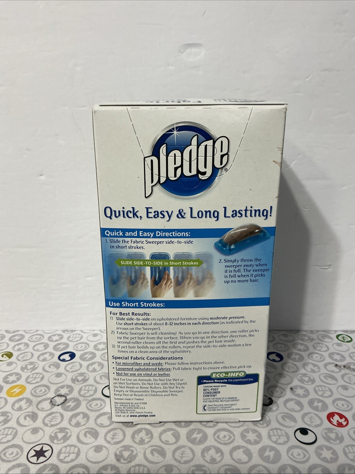 Pledge Fabric Sweeper for Pet Hair Multi-Use Disposable Sweeper – New – FastShip