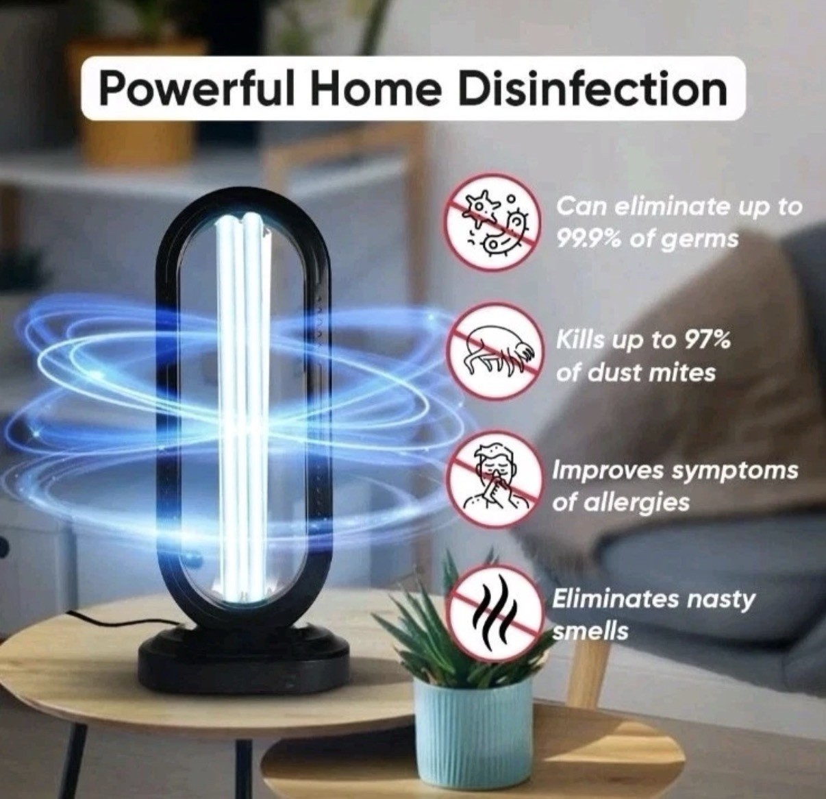 NEW Swissklip Swissker HaloUV, Mold Remover, Home Disinfection Device Dust Mites