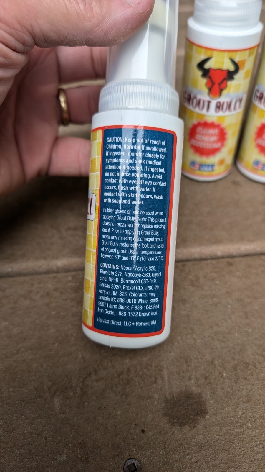 Lot of (5) New Grout Bully Solution Bully Erasers / Grout Cleaner 4 oz Ea. Black