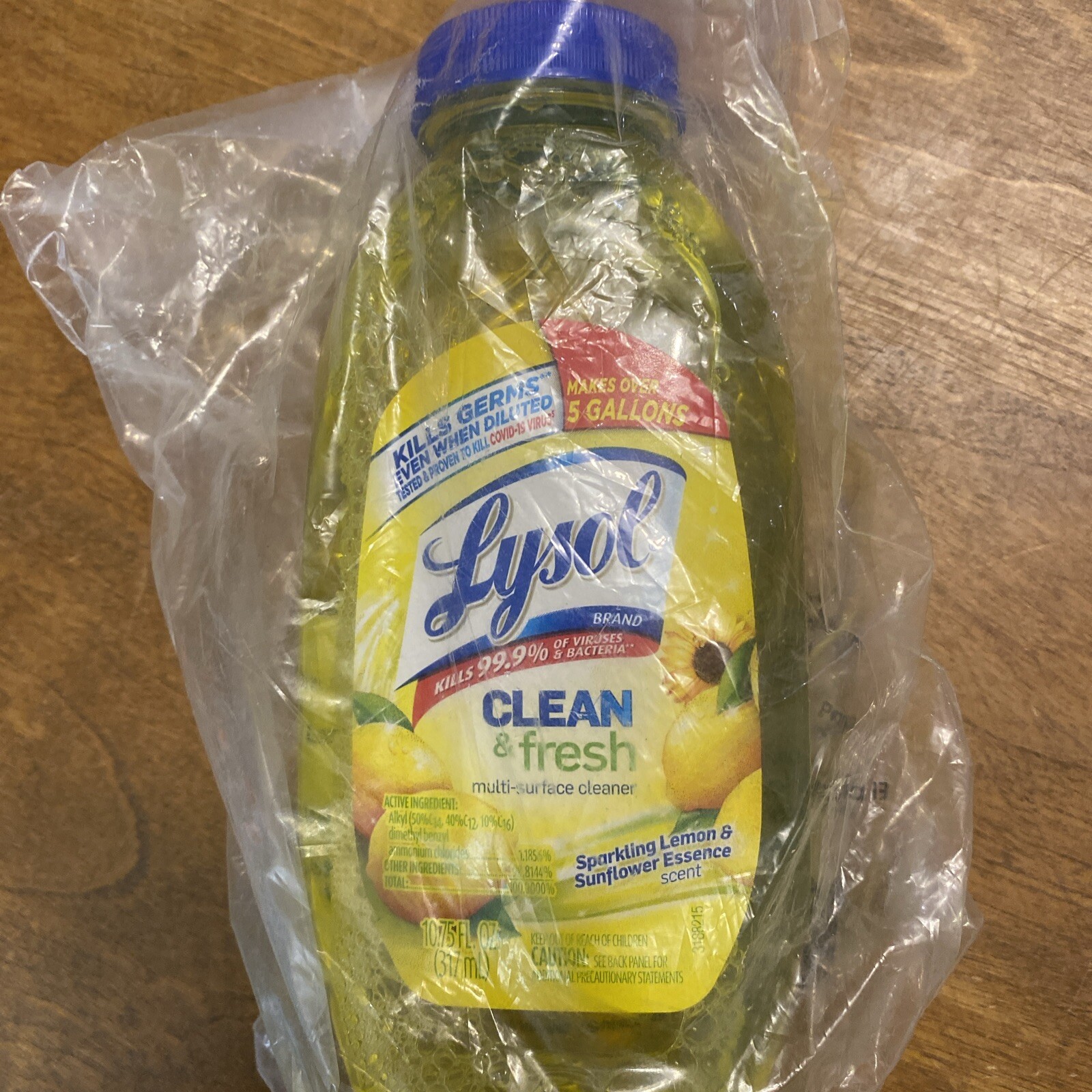 NEW Lysol Clean & Fresh Multi-Surface Lemon 10.75oz Concentrate Makes 5 Gallon