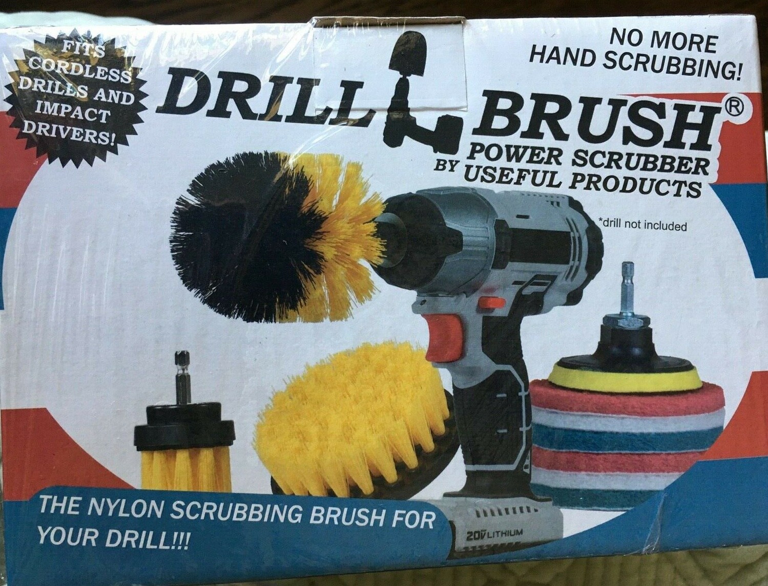 LOT OF 3 BOXES – 3 Heavy Duty Drill Brush Attachments + Power Scrubber Set