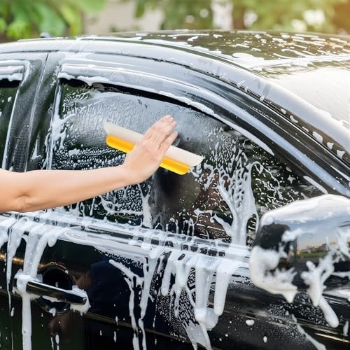 2 Pack 14″ Silicone Car Drying Squeegee – Flexible Window & Shower Blade Tool