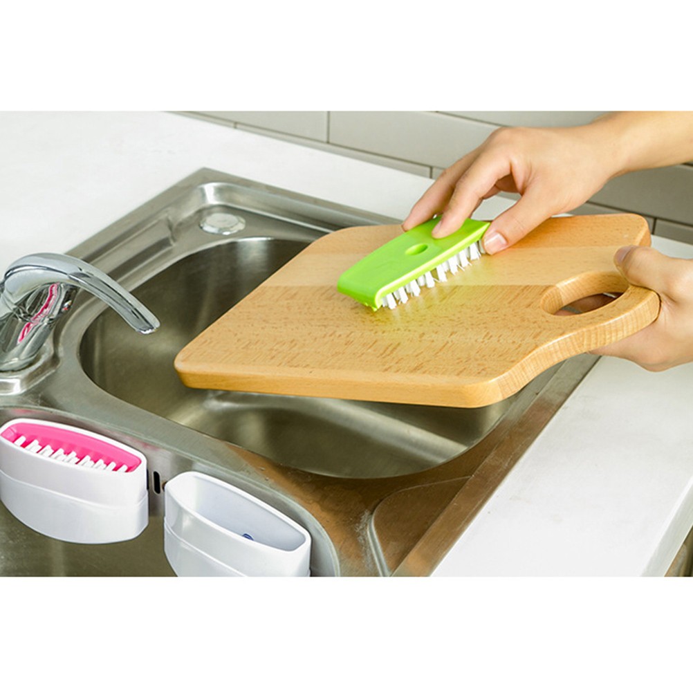 3 Pcs Utensil Cleaner Suction Cup Washing Brush Chopsticks for Dishes