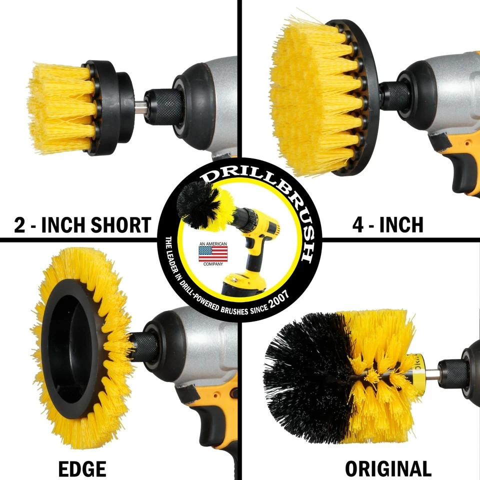 Shower Cleaning Rotary Drill Brush Kit – Power Brush Scrubber for Bathroom
