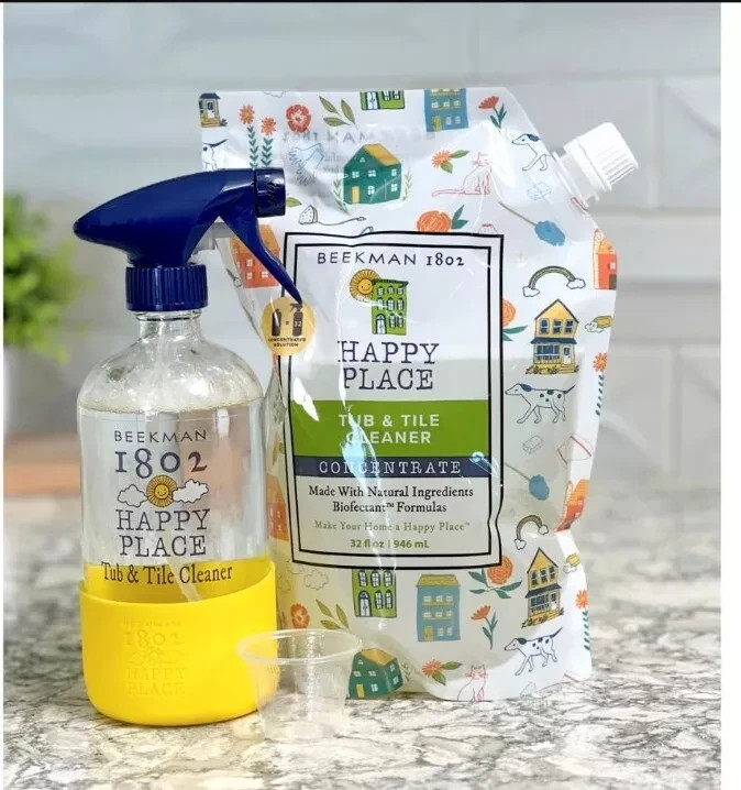 Beekman Happy Place Tub & Tile 32 oz. Concentrate Cleaning Set Lavender NEW