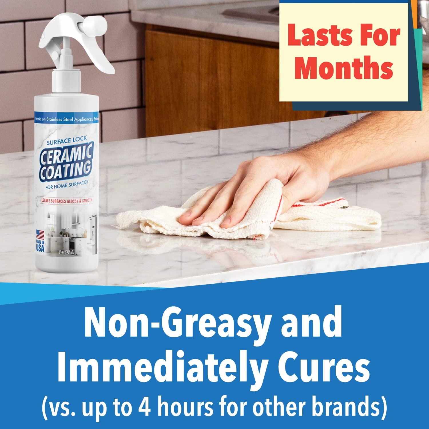 Surface Lock Ceramic Coating for Stainless Steel 8 Fl Oz (Pack of 1), navy